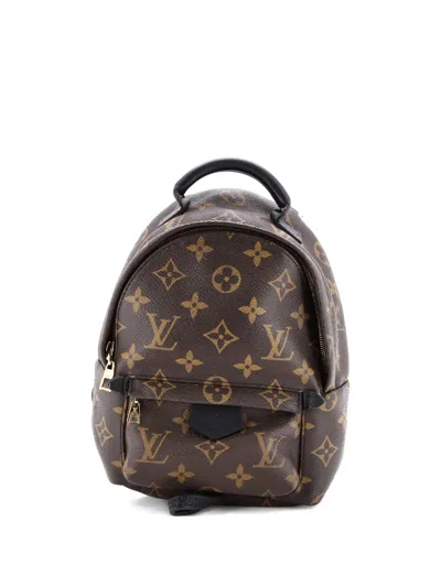 Pre-owned Louis Vuitton Palm Springs Monogram Canvas Mini Backpack In Brown