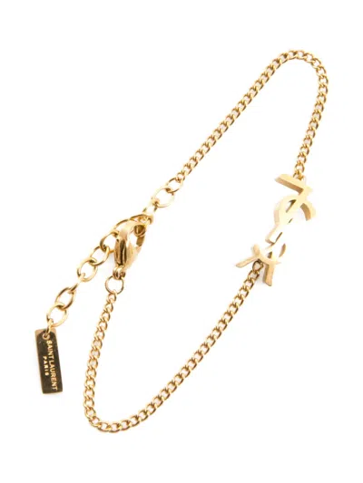 Pre-owned Saint Laurent 2010s Ysl Cassandre Bracelet In Gold