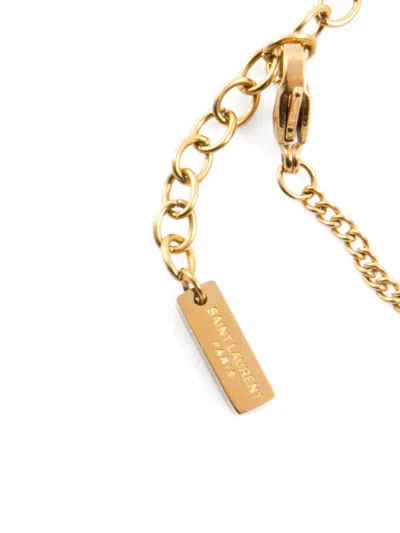 Pre-owned Saint Laurent 2010s Ysl Cassandre Bracelet In Gold