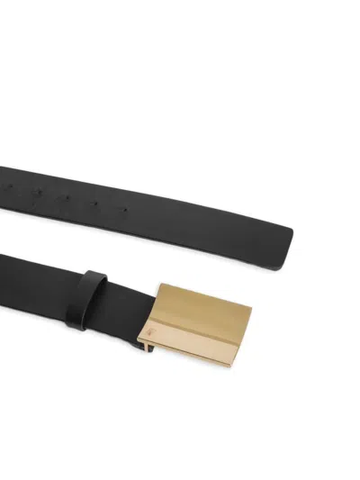 Alberta Ferretti Square Buckle Belt In Black
