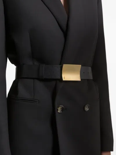 Alberta Ferretti Square Buckle Belt In Black