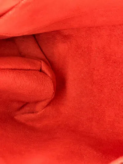 Pre-owned Louis Vuitton Locky Handbag Monogram Canvas With Leather Bb Satchel In Red