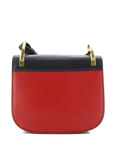 Pre-owned Prada Pionniere Saddle City Calfskin Small Crossbody Bag In Black