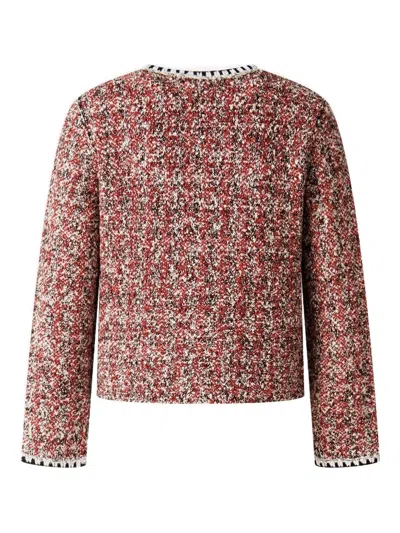 Shanghai Tang Tweed Bow Jacket In Multi