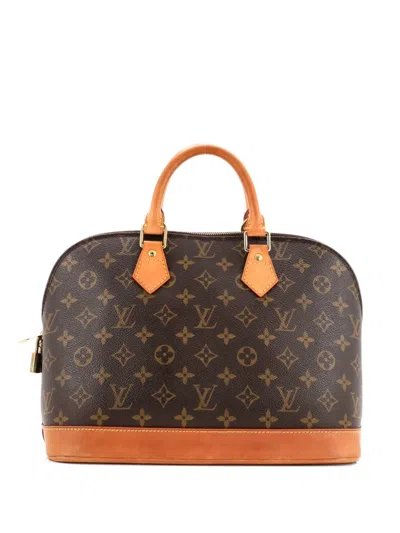 Pre-owned Louis Vuitton Alma Handbag Monogram Canvas Pm Satchel In Brown
