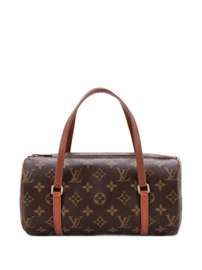 Pre-owned Louis Vuitton Papillon Handbag Monogram Canvas 26 Satchel In Brown