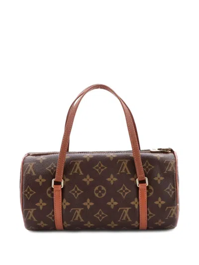 Pre-owned Louis Vuitton Papillon Handbag Monogram Canvas 26 Satchel In Brown