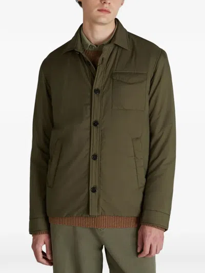 Slowear Padded Overshirt In Green
