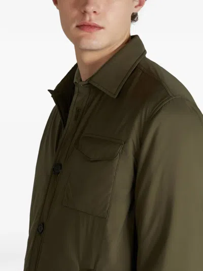 Slowear Padded Overshirt In Green