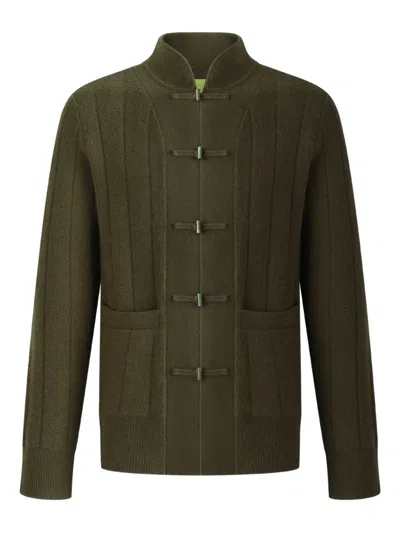 Shanghai Tang Tang Buttoned Cardigan In Green