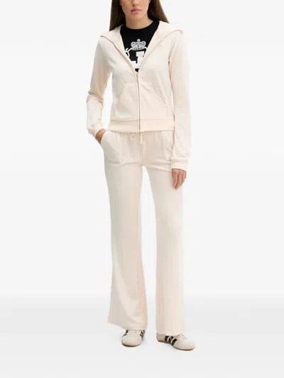 Juicy Couture Zip-up Logo-detail Hoodie In Gray