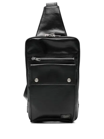Porter-yoshida & Co Zip Messenger Bag In Black