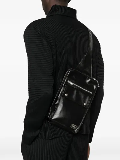 Porter-yoshida & Co Zip Messenger Bag In Black