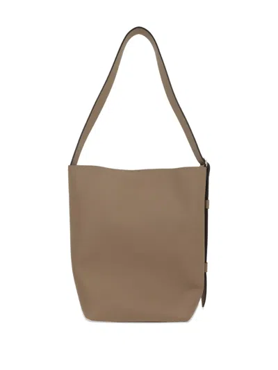 Max Mara Medium Archetipo Leather Tote Bag In Brown