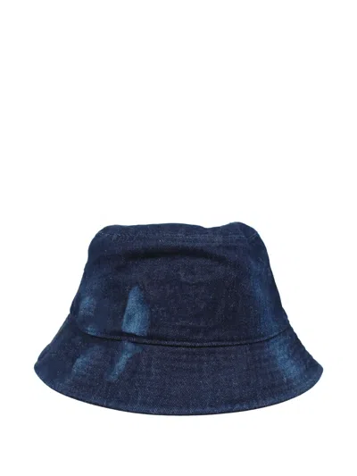 Evisu X Moose Knuckles Embroidered Bucket Hat In Blue