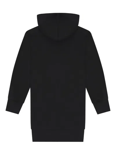 Guess 4g Logo Hooded Dress In Black