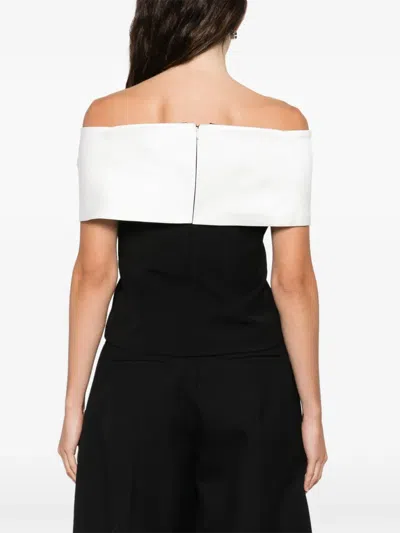 Self-portrait Crepe Off-shoulder Top In Multi