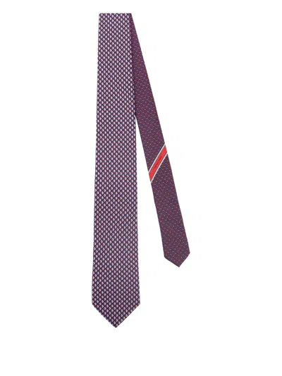 Ferragamo Patterned Tie In Purple