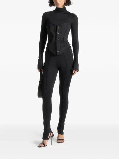 Manière De Voir Corset Contour Jumpsuit In Black