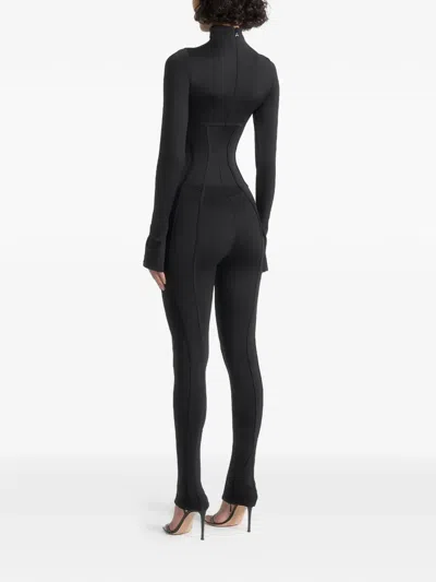 Manière De Voir Corset Contour Jumpsuit In Black