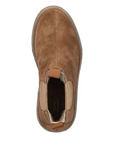 Gant Sistown Pull-tab Panelled Boots In Brown