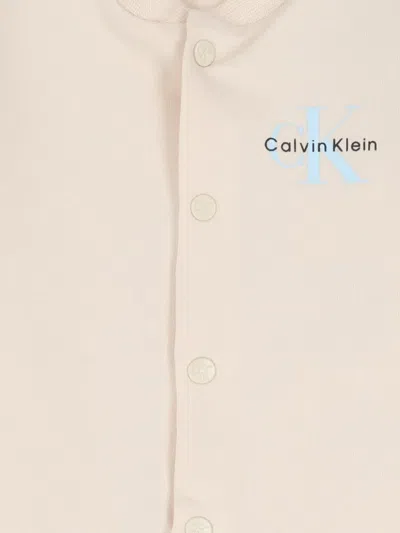 Calvin Klein Logo-detail Romper In Blue
