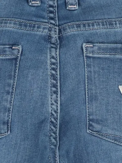 Guess Logo Denim Jeans In Blue