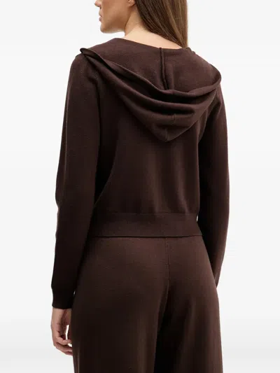 Juicy Couture Hooded Pocket Top In Brown