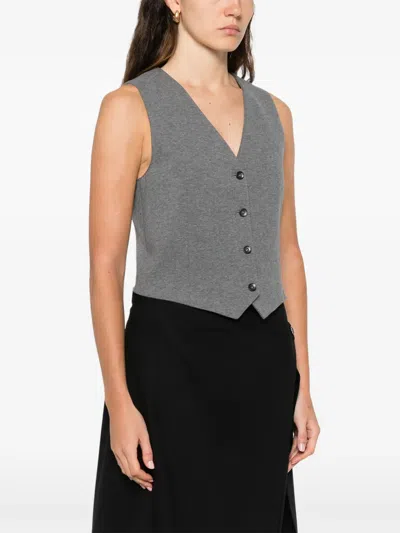 Circolo 1901 Buttoned Waistcoat In Gray