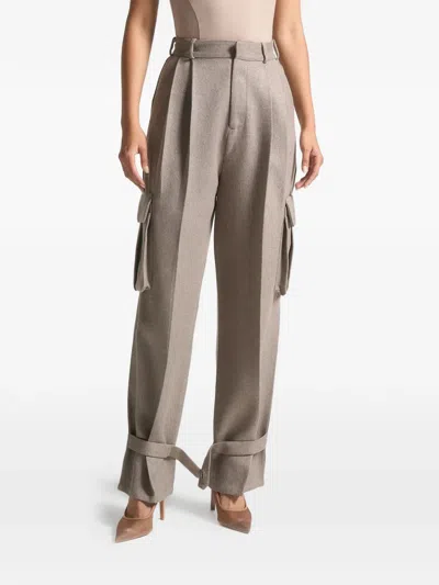 Manière De Voir Danielle Pleated Trousers In Neutral