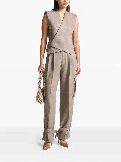 Manière De Voir Danielle Pleated Trousers In Neutral