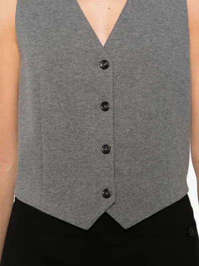 Circolo 1901 Buttoned Waistcoat In Gray