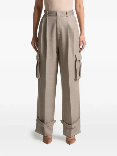 Manière De Voir Danielle Pleated Trousers In Neutral