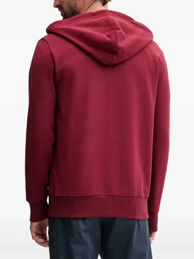 Gant Zip Hoodie In Red