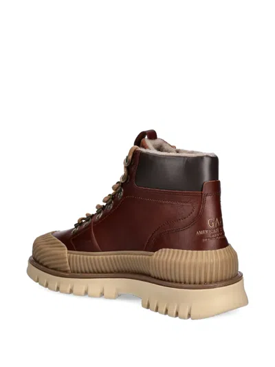 Gant Lace-up Ridged Boots In Animal Print