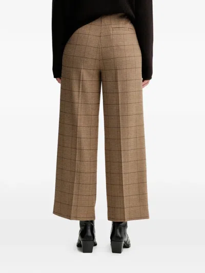 Marc O'polo Checked-pattern Trousers In Brown