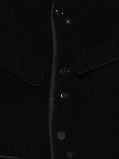 Undercover Buttoned-trimmed Coat In Black