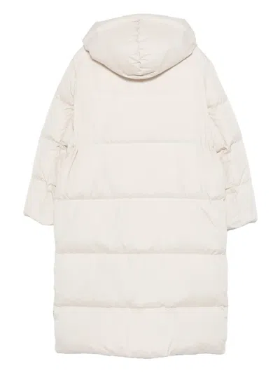 Marc O'polo Flap-pocket Zip-up Oversized Coat In White