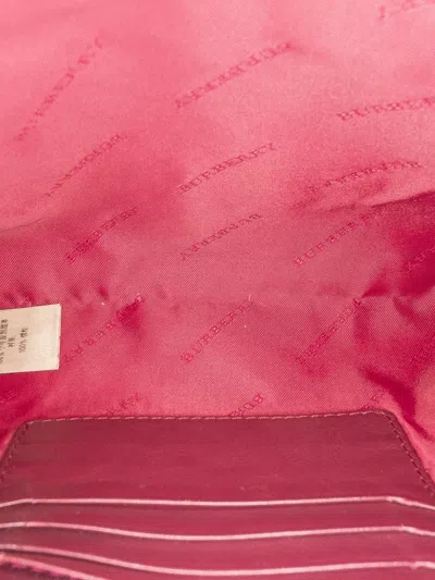 Pre-owned Burberry 2000-2017 Suede Peyton Fringe Crossbody Bag In Red