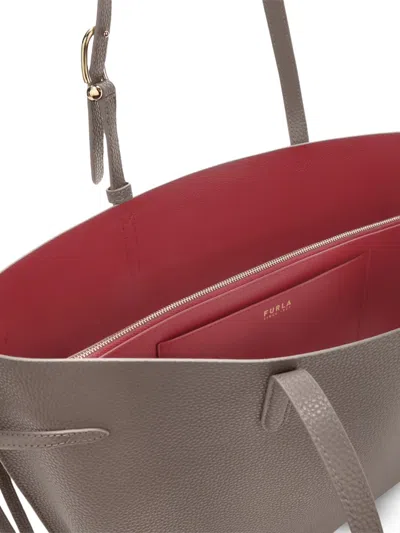 Furla Large Ava Tote Bag In Gray