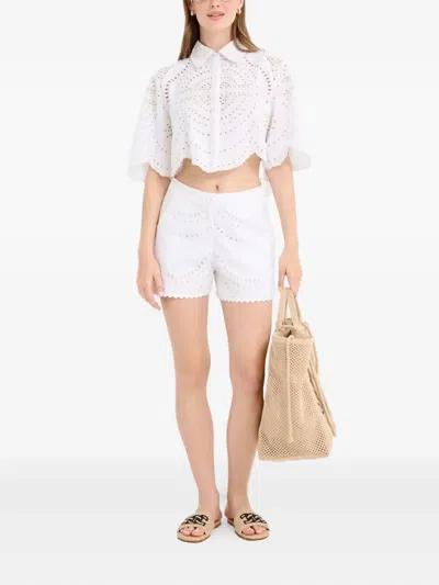 Charo Ruiz Emmie Openwork Shirt In White