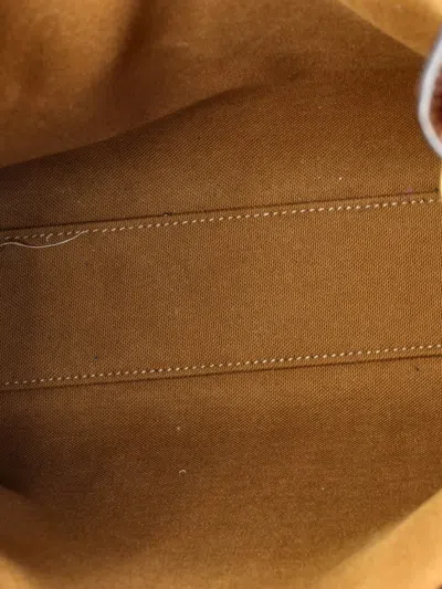 Pre-owned Celine Vertical Cabas Triomphe Coated Canvas Small Tote Bag In Brown