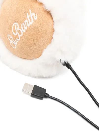 Mc2 Saint Barth Logo-embroidered Earmuffs In Neutral