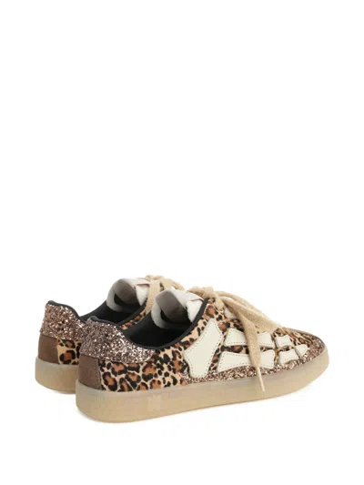 Amiri Leopard Pacific Bones Low-top Womans Sneakers In Brown