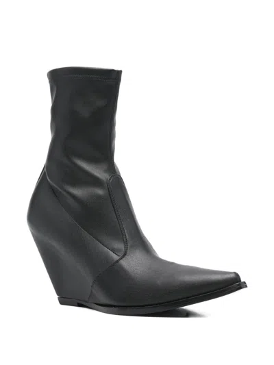 B1archive 100mm Wedge Point-toe Ankle Boots In Multi