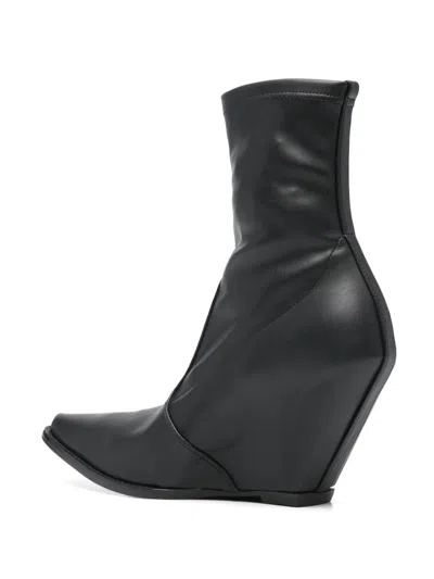 B1archive 100mm Wedge Point-toe Ankle Boots In Multi