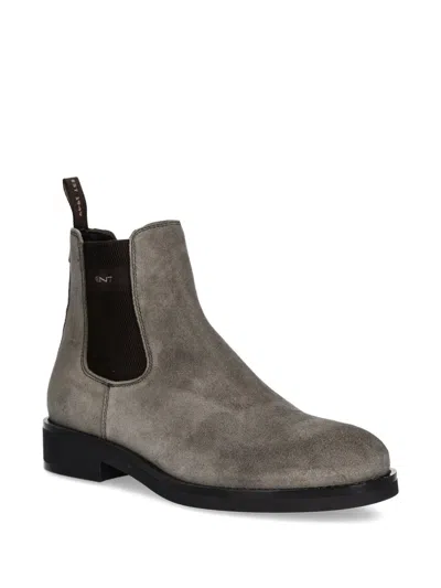 Gant Suede Chelsea Boots In Gray