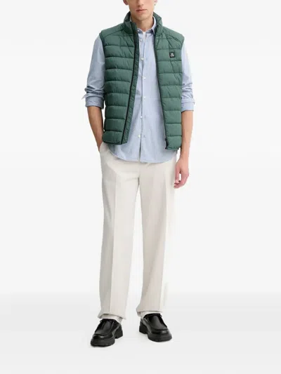 Marc O'polo Quilted Gilet In Green