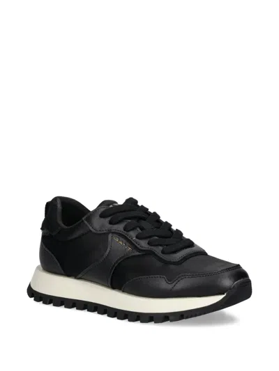 Gant Panelled Sneakers In Black