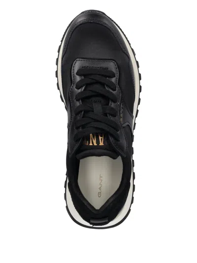 Gant Panelled Sneakers In Black